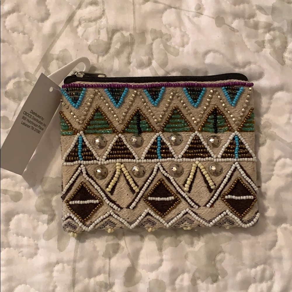 CUTE NWT little beaded coin purse!